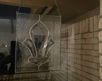 Glass Fleur de lis artwork