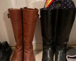 Women's leather knee boots