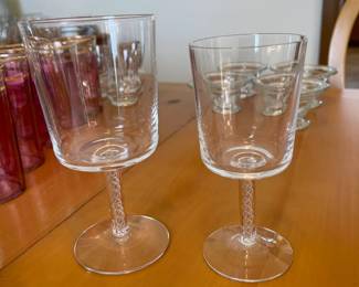 Vintage air twist wine glasses 