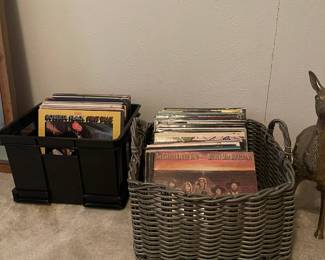 Vinyl records from 1960s-1980s