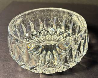 Lead crystal salt pot