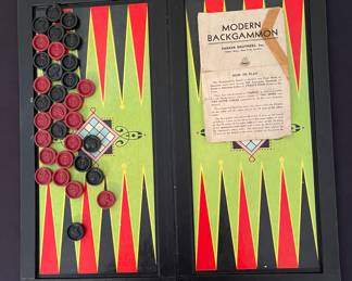 Parker Brothers vintage backgammon game