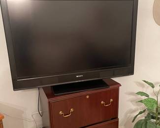 42" Sony TV and lateral file cabinet
