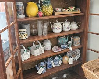 Library built in Bookcase and more teapots!