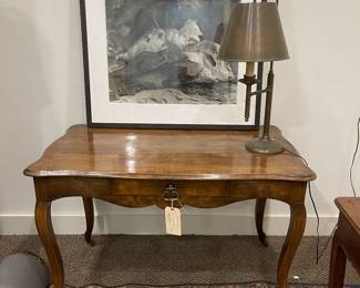 Art by Elizabeth Sunday - gorgeous Georgian desk - massive Heriz Rug from the 1880s Serapi 