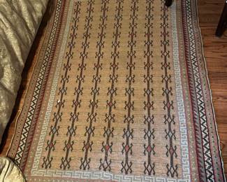 Turkish Kilim geometric carpet 