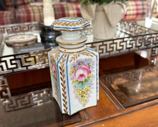 Antique French porcelain perfume bottle