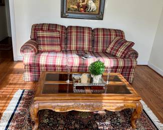 Classic, traditional “Ralph Lauren” esque Plaid sofa