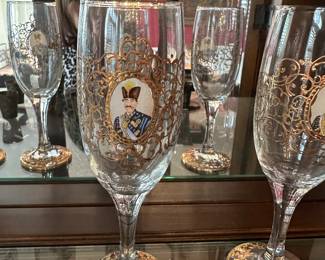 Vintage 22k gold bohemian glasses 