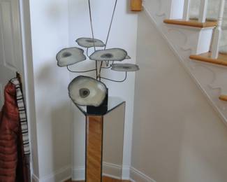 MCM Flower Sculpture with glass base