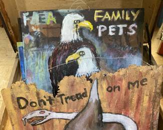 More Family Pets, etc on metal by Bob Tooke