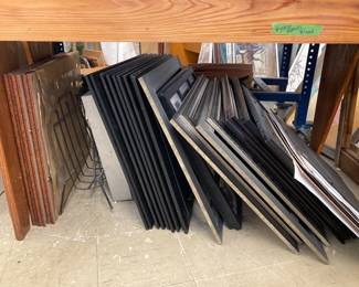 Lots of $1 frames with glass and mats; mostly 16 x 20