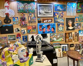 In foreground, a Mardi Gras float by Hiram Ed Taylor!