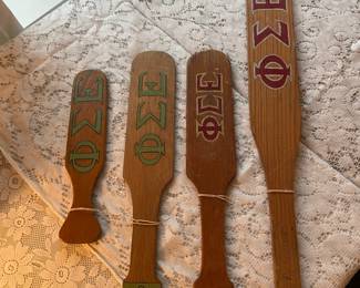 Collection of fraternity paddles