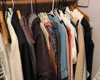 Mens and womens jackets, blazers