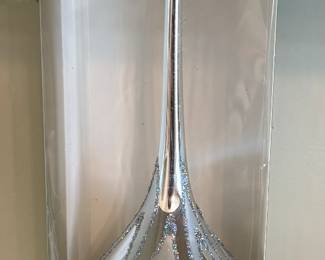 Yolochka hand painted Glass Christmas Tree Topper