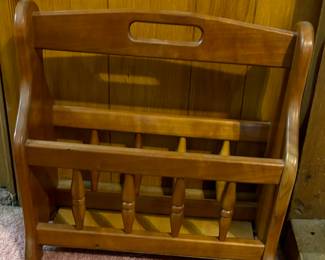 Wooden Magazine Rack