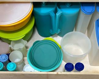 Several Pieces of Tupperware