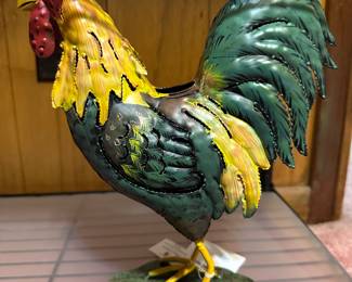 Home Interiors candle holder - Rooster X2