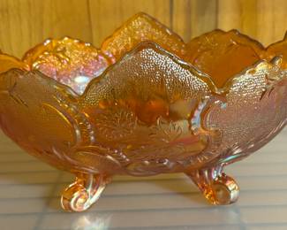 Marigold Carnival Glass bowl