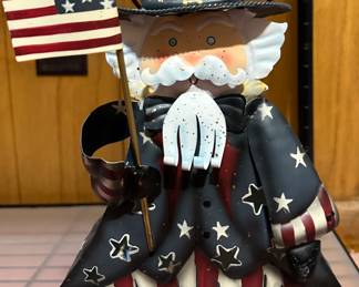 Home Interiors candle holder - Uncle Sam