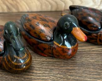 Hand Painted Duck Trinket Boxes