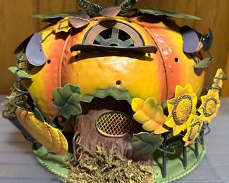 Home Interiors candle holder - Pumpkin House