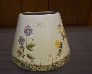 Home Interiors candle shade - Flowers