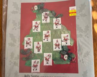 Jolly Santas Cross Stitch
