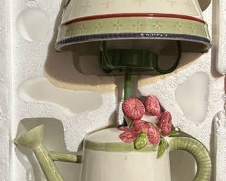 Home Interiors candle holder & shade - Watering can