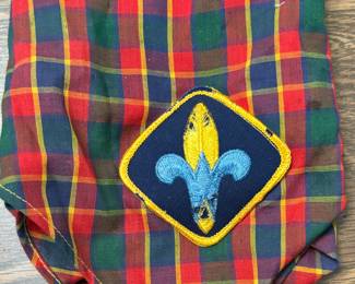 Boyscouts Webelos Plaid Neckerchief Scarf