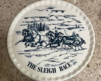 Currier and Ives "The Sleigh Ride" Plate