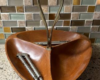 Rosewood Kromex Wooden Serving Dish