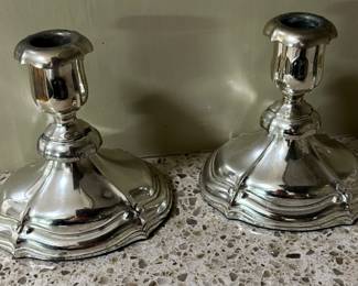 Oneida Silver Plated Candle Holders