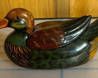 Ceramic Duck Trinket Box