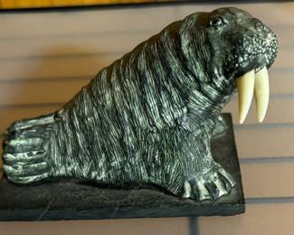 WE Wolf Original Sculpture Walrus Hand Carved