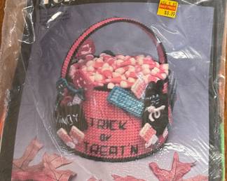 Halloween Cross Stitch Candy Basket