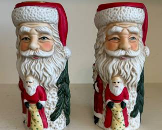 2 Brinnco Santa Candle Holders