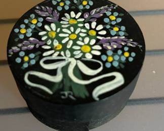 Hand Painted Wooden Trinket Box