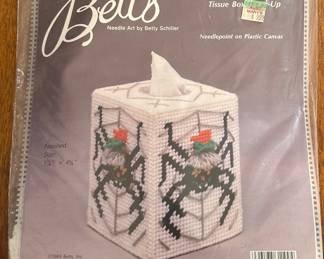 Halloween Cross Stitch Tissue Box Cover