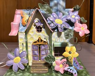 Home Interiors candle holder - Easter table centerpiece 