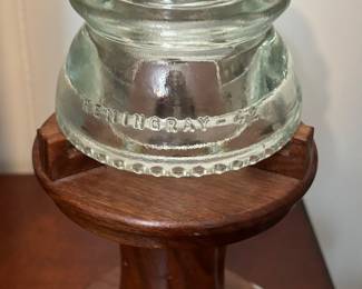 Handmade Glass Insulator Lamp 