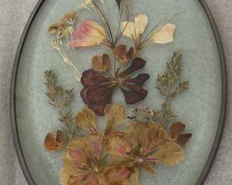 Dried flowers Leaded Glass Picture