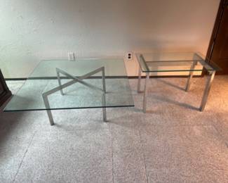 Glass Coffee and Side Table 