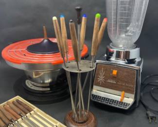 Vintage Blender and Fondue Set