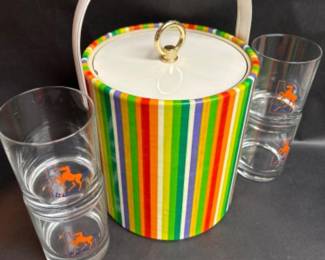 Retro Ice bucket and glasses
