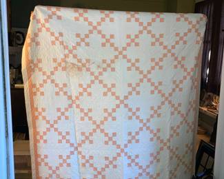 Early small block close handstitched 
Antique quilt