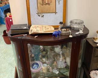 Antique display case, black interests