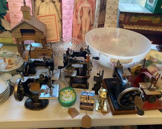 Miniature  Singer Sewing Machines and others