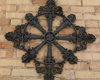 Large iron wall decor for outside or in!